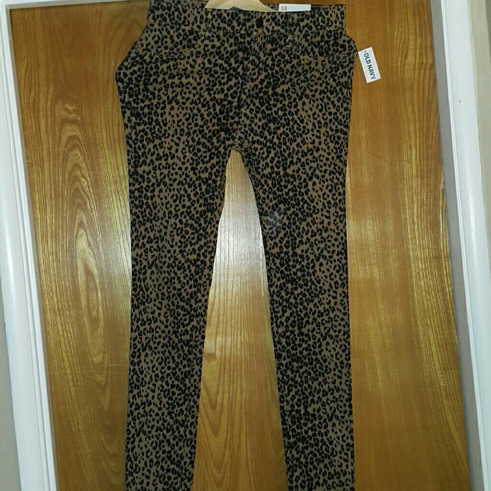 Girls leopard jeggings